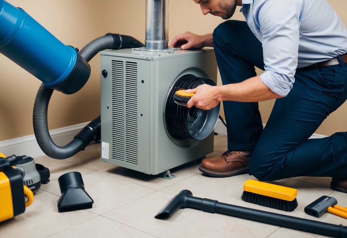 how to inspect and clean heating system's blower