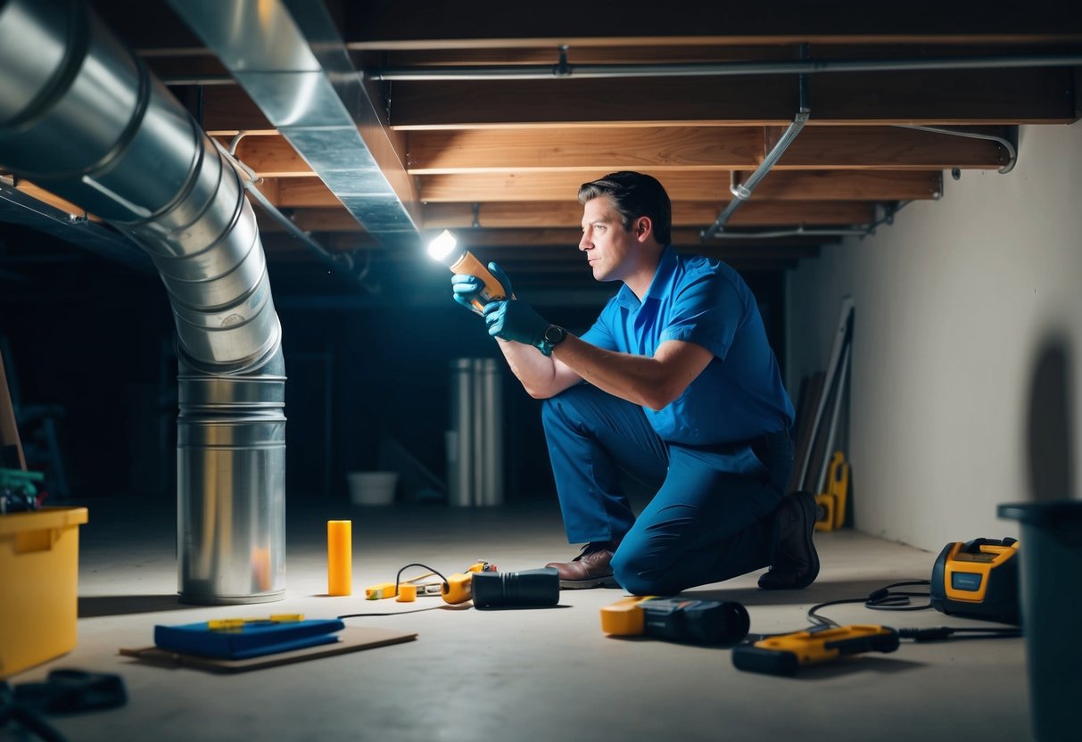 inspecting and sealing air ducts